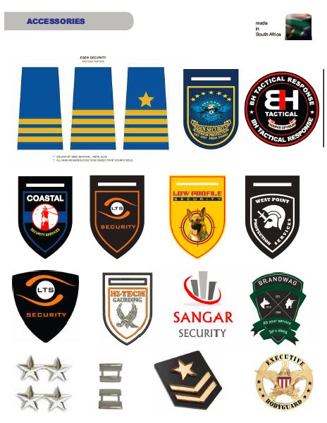 Badges/Insignias security products in  (South Africa)