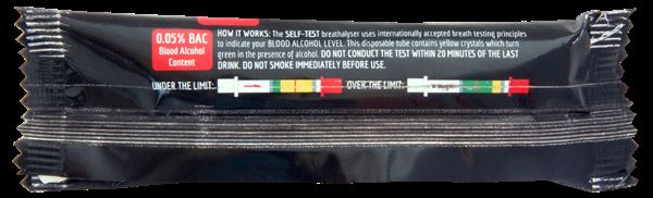 Alcohol breathalysers - DISPOSABLE