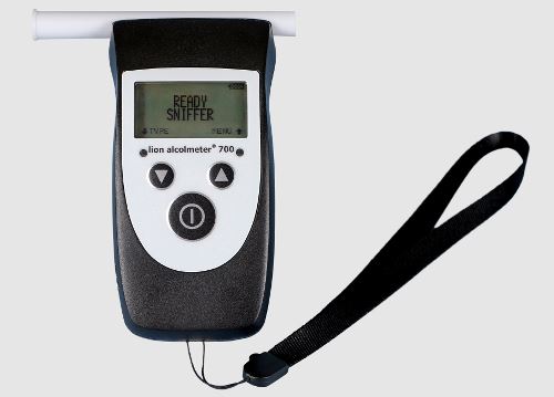 Lion Alcometer 700 alcohol breathalyser with lanyard