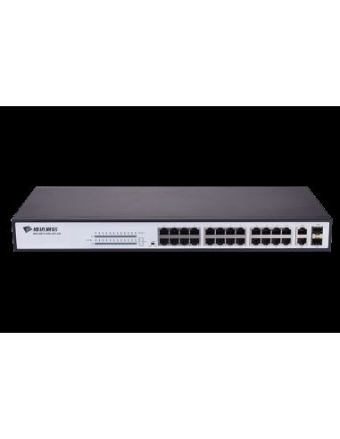 BDCOM 26-Port 10/100 POE switch (24 POE ports, 2 x 1000Mbps Combo ports)