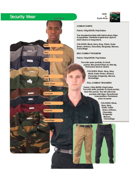 Security Wear security products in  (South Africa)