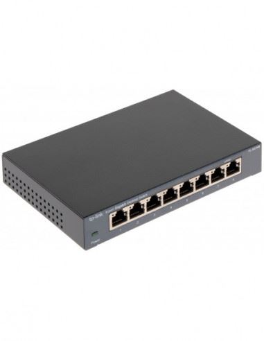 TP-Link 8 Port Desktop Gigabit Switch, 8 10/100/1000M RJ45 ports, steel case
